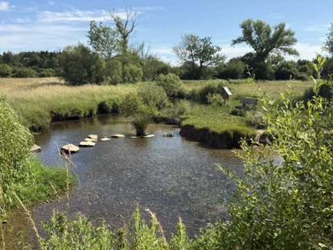 Stepping stones across a Cotswold stream